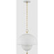 Jojo 2 Light 15 inch Aged Brass/Soft White Pendant Ceiling Light